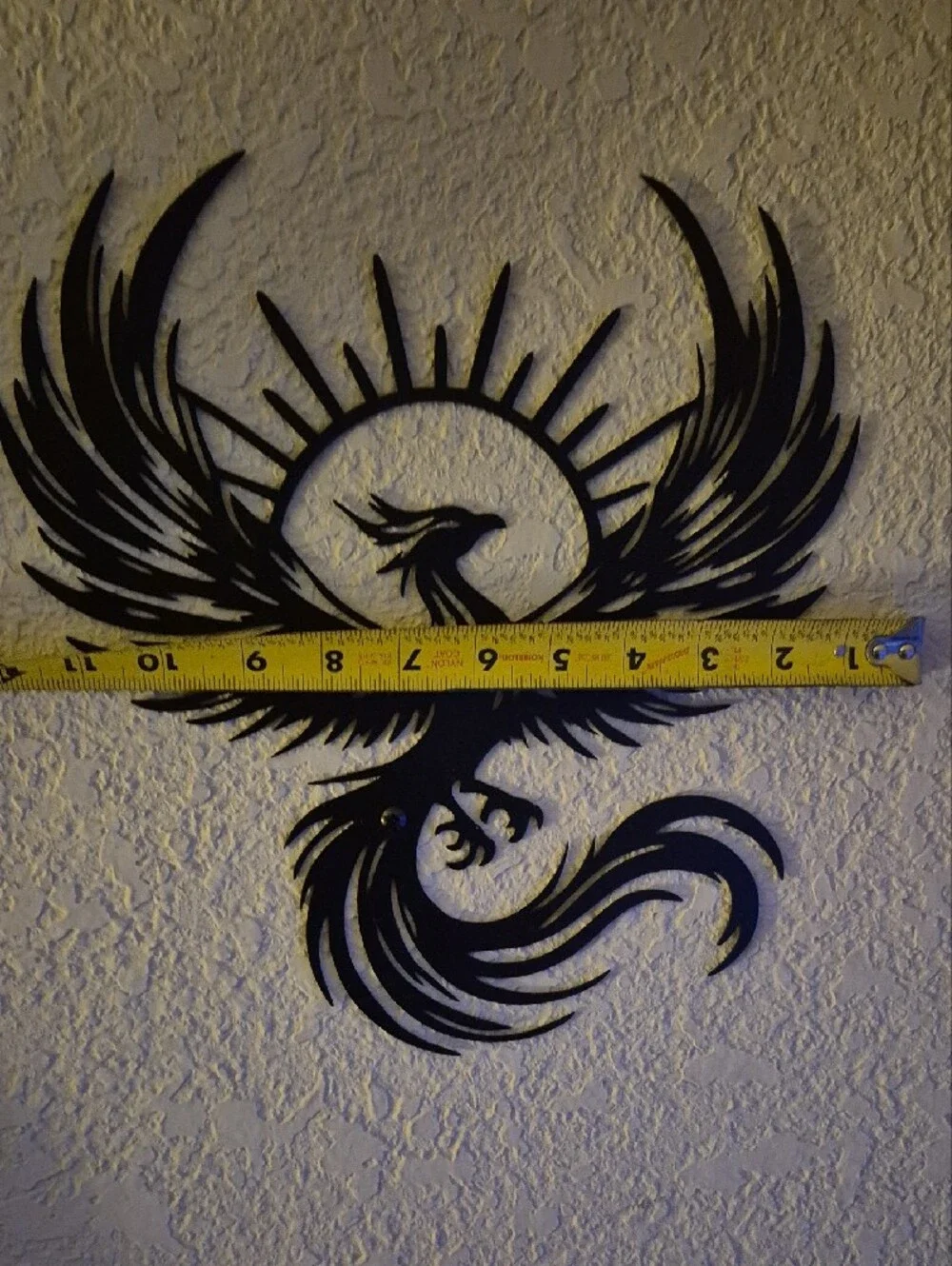 Black Phoenix Metal Wall Art - Decorative Home Wall Decor